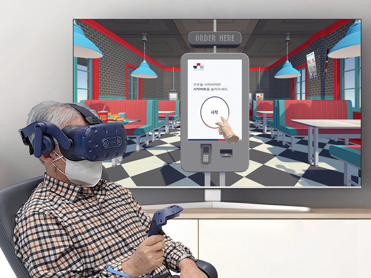 Digital Biomarker for Early Diagnosis of Dementia in VR — VR virtual kiosk test session